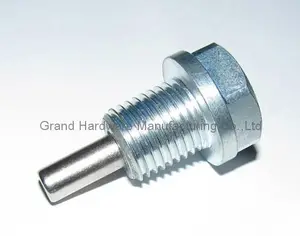 NPT thread 1/4 INCH steel magnetic oil drain plugs zinc plated for automotive pump and gear unit