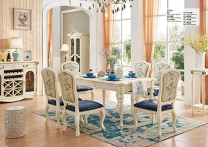 Juego de Muebles de Dormitorio de Lujo Estilo Antiguo, Fabricado con Madera Maciza <span class=keywords><strong>y</strong></span> MDF, Juego de Cama Completo con Edredón - Product Image 3