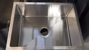 อ่างล้างจานสแตนเลส,ทรงสี่เหลี่ยมผืนผ้าแบบติดใต้ชามเดี่ยวทำด้วยมือ - Product Image 6