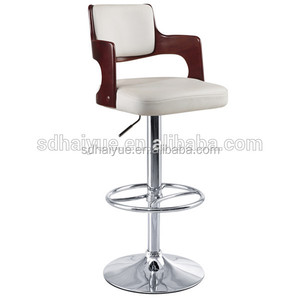 كرسي دوار قطب في قوانغتشو الجملة الخشب الرقائقي كرسي طويل الساق قابل للتعديل كرسي مطبخ - Product Image 2