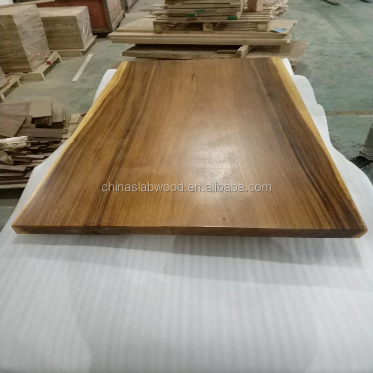 Промышленный Металлический коленчатый стол с зажимной кромкой Acaccia Wood Top