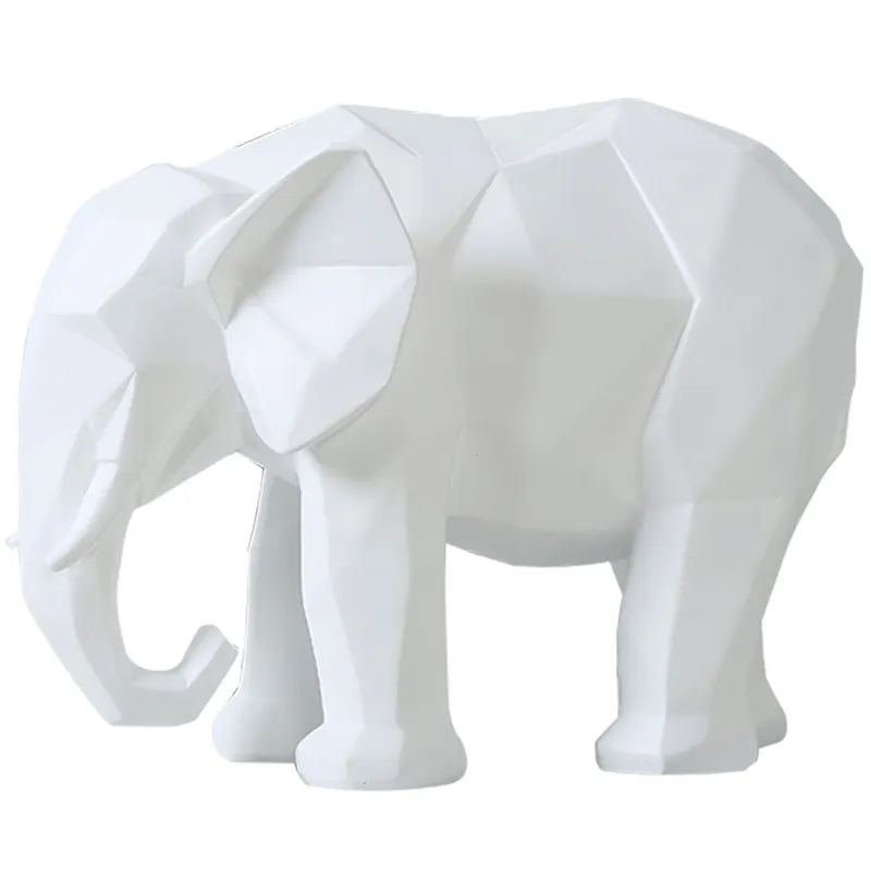 Cheap Fashion Resin White Small Elephant Statue Abstract Sculpture on Sale
