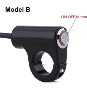 Interrupteur de guidon de moto, 12v, 10a, bouton-poussoir, en alliage CNC, 22mm, 25mm - Product Image 2