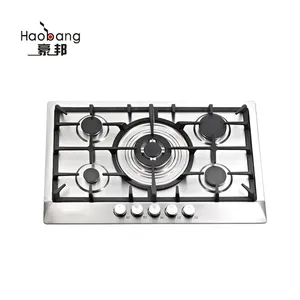 5 burners gas hob, built-in gas cooker