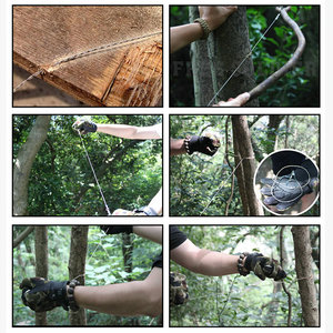 SRDWOS KDWS001 Outdoor Emergency Rescue Gear Kit Stainless Steel Hand Pocket Wire Saw for Survival <strong>Camping</strong> <strong>Hiking</strong> &amp; Fishing - Product Image 4