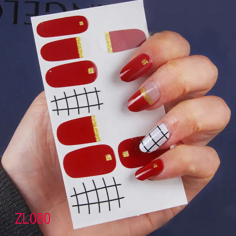 2024 оптовая продажа лак для ногтей наклейки для ногтей трафареты для красоты ногтей