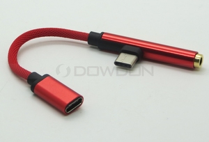 USB di Tipo <span class=keywords><strong>C</strong></span> a <span class=keywords><strong>Aux</strong></span> 3.5mm Jack Per Cuffie Adattatore Audio e Caricatore per Letv Xiaomi - Product Image 2