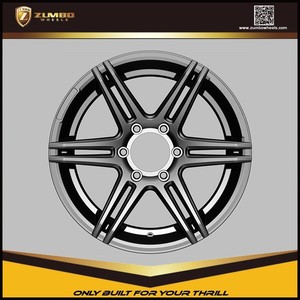 ZUMBO <span class=keywords><strong>Z82</strong></span> Semi Mat Noir De Voiture 15 "17" 18 "20" 22 "Jantes En Alliage D'aluminium - Product Image 1