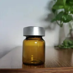 USP-قنينة عملاقة شفافة من الزجاج من النوع الأول والثالث مزودة بأنبوبات للاستخدام كعلبة دوائية من الصودا والليمون سعة 15 مللي للاستخدام كعلبة دوائية