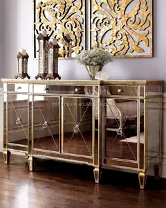 TOP MIRROR multi-functional mirrored console table and cabinet for wholesale