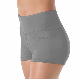 Pantaloncini da ballo neri per ragazze a vita alta in Spandex di Nylon all'ingrosso di alta qualità - Product Image 3