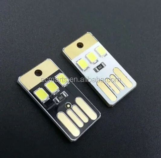 Mobiele Voeding Usb Lamp Zwart Led Lamp Sleutelhanger Pocket Card Led Licht