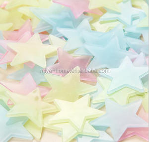 Hot sale100PCS Colorato Luminoso Casa Glow In The Dark Stars Wall Stickers/Decalcomania per Bambini per Bambini Camere Adesivo Fluorescente decor - Product Image 2