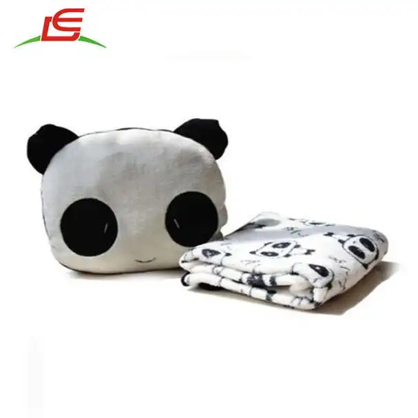 E215 Dễ Thương Đen Trắng Panda Thăng Hoa In Ấn Nhồi Plush Chăn