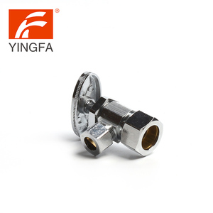 Vanne d'arrêt d'angle en laiton YINGFA 22101, vanne d'arrêt d'alimentation, vanne d'arrêt multi-tours, certificats CUPC NSF SANS PLOMBE - Product Image 4