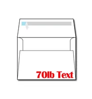 Heayweight A7สีขาวประทับตราด้วยตนเองเชิญซองจดหมาย-100ซองจดหมาย,70lb