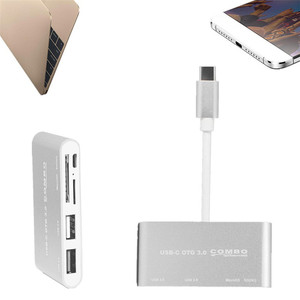 5 Trong 1 USB-<span class=keywords><strong>C</strong></span> USB 3.1 Loại <span class=keywords><strong>C</strong></span> Hub Với Đầu Đọ<span class=keywords><strong>c</strong></span> Thẻ USB3.0 Đa Spliter Đối Với MacBook Pro Không Khí Loại <span class=keywords><strong>C</strong></span> OTG Hub Combo - Product Image 3