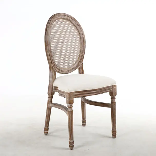 Qingdao Sinofur צרפתית סגנון צד עתיק ראטאן לואיס כיסא