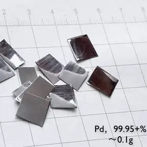 99,95% Palladium Metal, Pd Element 46 Sample, 0.1 Gram In Glass Ampoule