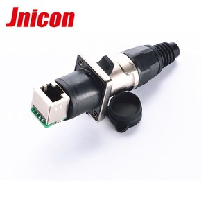 Jnicon防水网络Ethercon双<span class=keywords><strong>RJ45</strong></span>以太网适配器金属圆形连接器 - Product Image 3