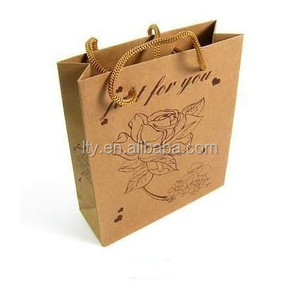 Respetuoso del medio ambiente personalizado trenzado marrón bolsa de papel kraft - Product Image 3