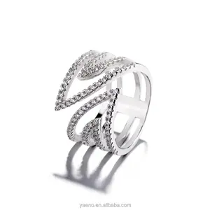 时尚三角戒指925纯银锆石戒指女