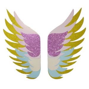 Ensemble de décorations de <span class=keywords><strong>gâteau</strong></span> de <span class=keywords><strong>licorne</strong></span> pour fête d'anniversaire, baby shower, mariage, avec des oreilles de <span class=keywords><strong>licorne</strong></span> dorées brillantes, des cils scintillants, des ailes colorées - Product Image 4