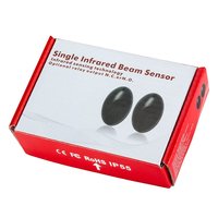RKING HW-01 Barreras de Seguridad Automáticas Modernas con Sensor Fotoeléctrico y Instalación con Tornillos, Color Negro, Alcance de 15 Metros para Puertas de Garaje y Cobertizos