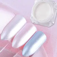 1 Box Diamond Pearl Mermaid Powder 1.5g Shining White Nail Art Glitter Dust DIY Decoration Pigment