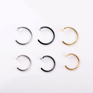Short Delivery Time 316L Stainless Steel Clip on Non Piercing Nose <strong>Lip</strong> <strong>Ring</strong> - Product Image 3
