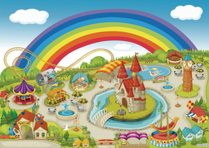 Papier peint panoramique en 3D pour chambre d'enfant, tapisserie fantastique, thème château romantique, aventure sous la mer, jouet - Product Image 2