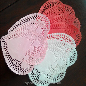 Precio razonable buena calidad desechable decration blanco del corazón del doilies manteles 10 " para el <span class=keywords><strong>hotel</strong></span> suministros - Product Image 5