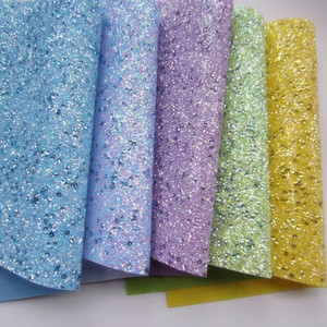 Wholesale A4 Size Chunky Glitter Fabric Sequin Faux <strong>Leather</strong> <strong>Sheets</strong> for Bags Hairbows Shoes Furniture Accessories Crafts - Product Image 3