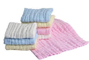 Sinland <span class=keywords><strong>muselina</strong></span> de algodón bebé toallitas de bebé <span class=keywords><strong>Toalla</strong></span> de cara absorbente adicional 4 colores - Product Image 6