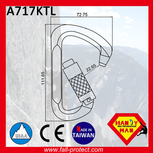 คาราไบเนอร์อลูมิเนียมแบบล็อคเร็ว 25KN ได้รับการรับรองมาตรฐาน CE & UIAA - Product Image 2