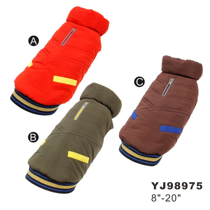 Теплая Мягкая холодная погода маленькая собака кошка одежда на молнии