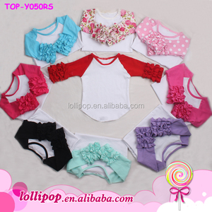 Maglietta Raglan per Bambina con Doppio Strato di Volant, Maniche 3/4 con Volant Decorativo - Product Image 2