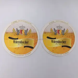 Promotional logo printed Customized cheap bar cardboard drink absorbent paper coaster