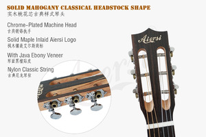 OEM ODM Custom logo Aiersi Brand Java Ebony 6 <strong>String</strong> Guitarlele Portable <strong>Small</strong> Travel Guitar Ukulele <strong>String</strong> Music <strong>Instrument</strong> - Product Image 6