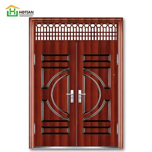 Eintrag Sicherheit Doppel Tür Metall Stahl Tür Top Verkauf Stahl Holz Tür Wohn