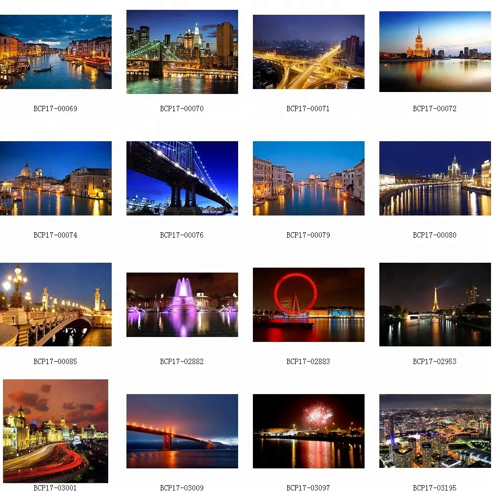 Print Picture Art Night City Printing Battery Operated Canvas Pictures Light Up Led Canvas Painting