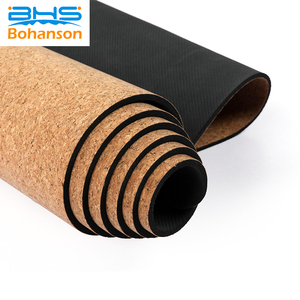 Écologique en gros étiquette privée imprimée tpe tapis de yoga en liège <span class=keywords><strong>5mm</strong></span> - Product Image 5