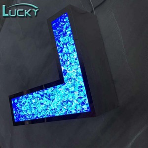 Hiệu Ứng Kim Cương Mới Nhất Crystal Signage Mặt Trận Thắp Sáng LED Chữ Ký Kênh - Product Image 4
