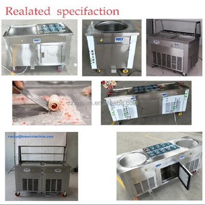 Máquina para hacer helados, rollos instantáneos de Tailandia, sartén doble cuadrada, máquina para hacer helados fritos, gran oferta con comida certificada CE - Product Image 5