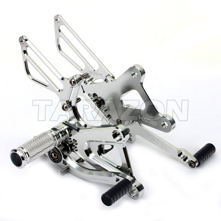 Hot Racing CNC Aluminum Foot Pegs For Losi Promoto-MX Motorcycle – Silver Anodized Replica Pegs, 1/4 Scale Upgrade Parts