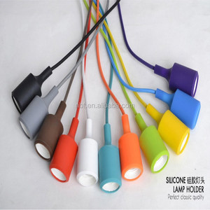 ใหม่หลากสีซิลิโคนที่มีสีสันจี้โคมระย้าผู้ถือโคมไฟสำหรับเอดิสันหลอดไฟ - Product Image 6