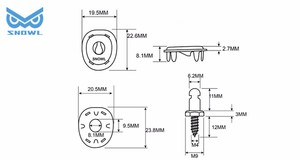 OWOZ Lift-The-Snowl Fastener Cloth-to-Surface Set Vis 1/2 "(Acier inoxydable plaqué) - Product Image 6