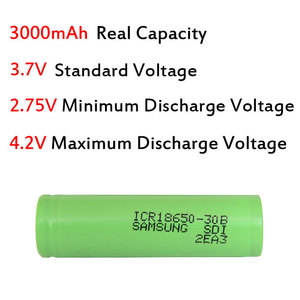 La capacidad real! 3000 mah de la batería 3.7 v para samsung li ion 18650 30B - Product Image 2