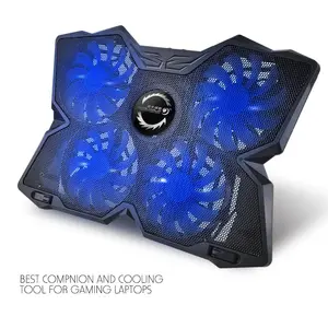Four Fans Used Laptop Notebook Cooler Pads, Best Cooling Pads For Gaming Laptop
