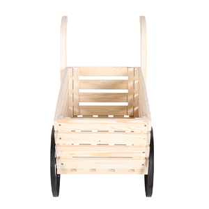 Chariot de fleurs en bois pour adultes, chariot de jardin amovible d'intérieur et d'extérieur décoratif - Product Image 4